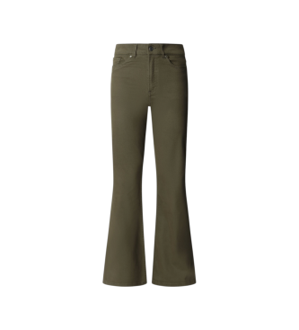 Pepe Jeans High Waist Flare Trousers Willa green