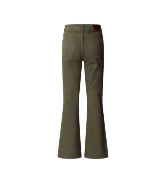 Pepe Jeans High Waist Flare Trousers Willa green