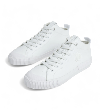 Pepe Jeans Skórzane sneakersy Industry Rec w kolorze białym