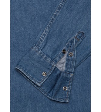 Pepe Jeans Modra srajca z bršljanom