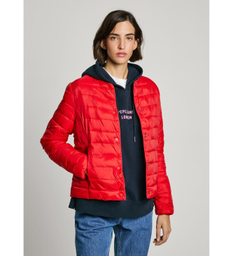 Pepe Jeans Wasserdichte gesteppte Daunenjacke Jane rot