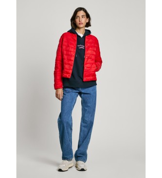 Pepe Jeans Waterproof quilted down jacket Jane red