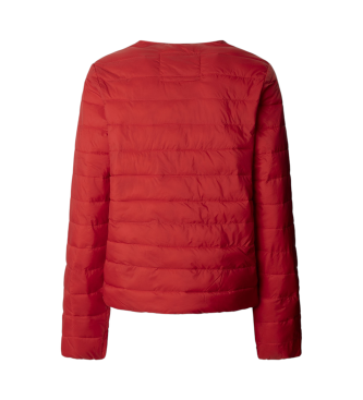 Pepe Jeans Vattentt quiltad dunjacka Jane red