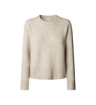 Pepe Jeans Beżowy sweter Cecil