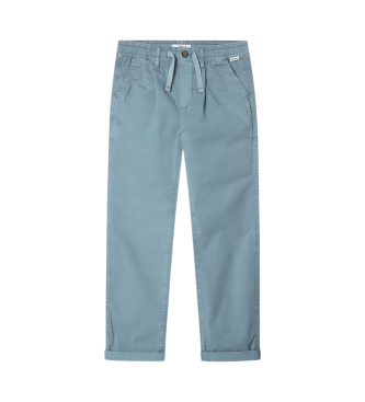 Pepe Jeans Pantaln recto en popeln elstico azul