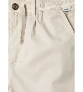 Pepe Jeans Bermuda Relaxed bianco grezzo