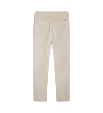 Pepe Jeans Pantalon slim chino blanc cru