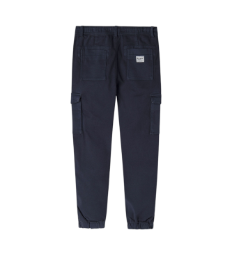 Pepe Jeans Cargobyxor i marinbl stretchigt gymdigo-tyg