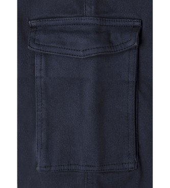 Pepe Jeans Pantaloni cargo in tessuto Gymdigo elasticizzato blu navy