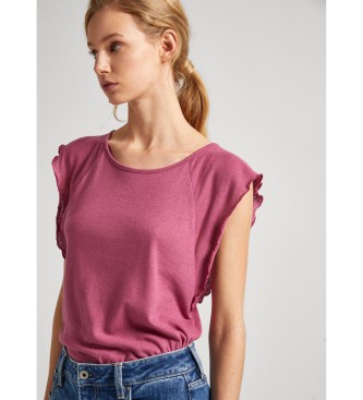 Pepe Jeans T-shirt Kai cor-de-rosa