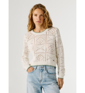 Pepe Jeans Sweter Kas biały
