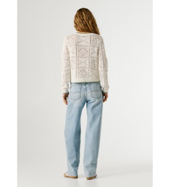 Pepe Jeans Sweter Kas biały