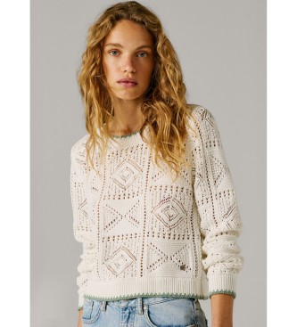 Pepe Jeans Sweter Kas biały