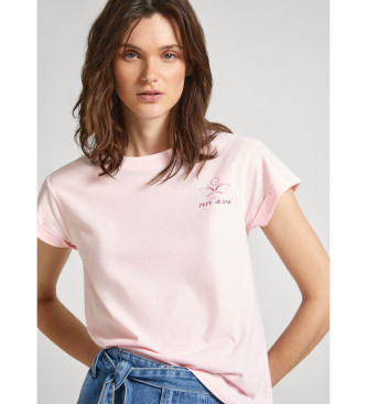 Pepe Jeans T-shirt cor-de-rosa Kayla