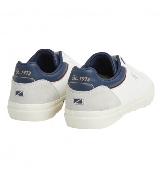 Pepe Jeans Kenton Journey M Leren Sneakers wit