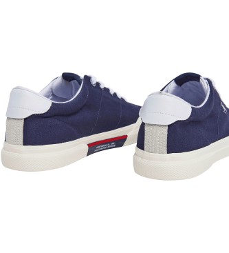 Pepe Jeans Skórzane sneakersy Kenton z serii Navy