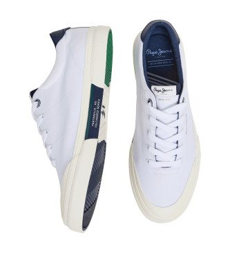 Pepe Jeans Kenton Series white leather trainers