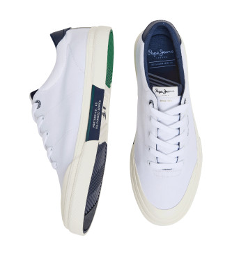 Pepe Jeans Baskets en cuir blanc Kenton Series