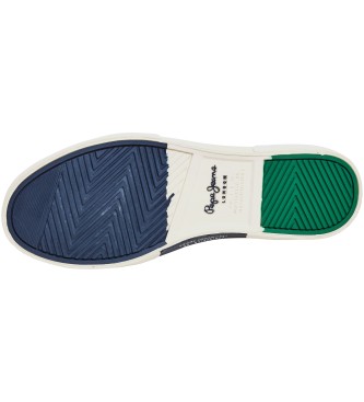 Pepe Jeans Kenton Series bele usnjene športne copate