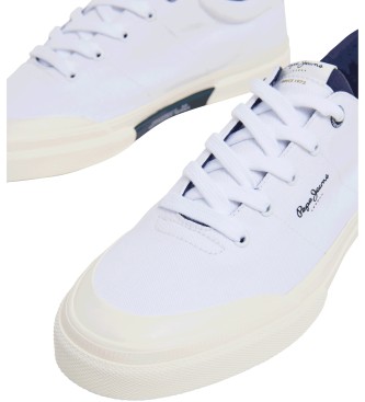 Pepe Jeans Białe skórzane buty treningowe z serii Kenton