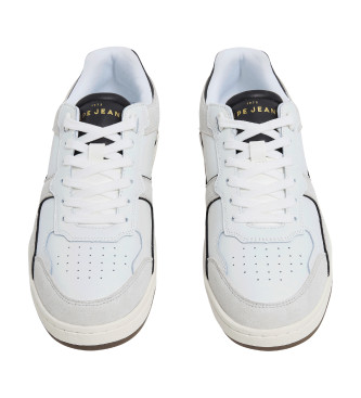 Pepe Jeans Skórzane buty treningowe Kore Evolution M w kolorze złamanej bieli