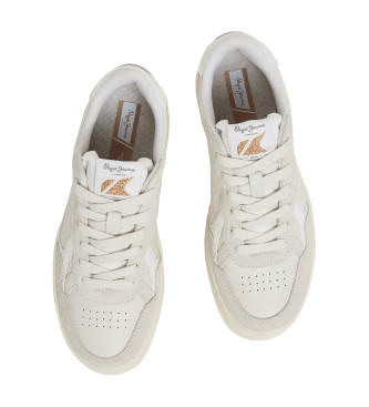 Pepe Jeans Sneakers Kore Sun W in pelle bianco sporco