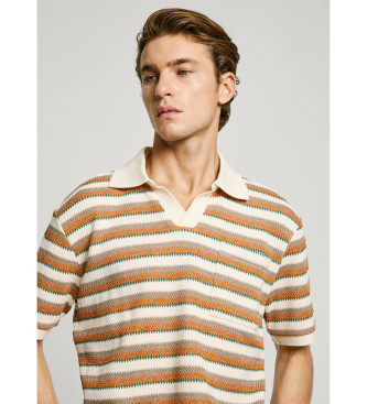 Pepe Jeans Lamar polo shirt hvid, orange