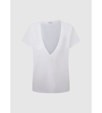 Pepe Jeans White V-neck T-shirt