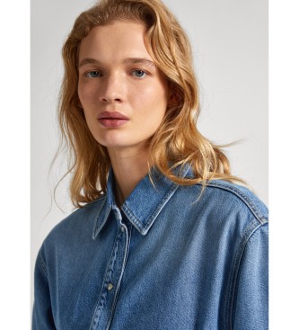 Pepe Jeans Denim overhemd regular fit blauw