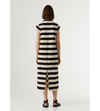 Pepe Jeans Fliederfarbenes schwarzes Kleid