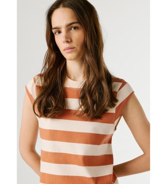 Pepe Jeans Lilla beige kjole