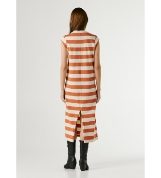 Pepe Jeans Lilla beige kjole