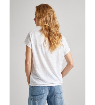 Pepe Jeans T-shirt Lilian de manga curta branca
