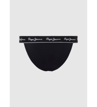 Pepe Jeans Bikiniunderdel med logotyp svart