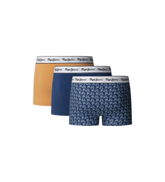 Pepe Jeans Lot de 3 boxers en jersey de coton stretch multicolore