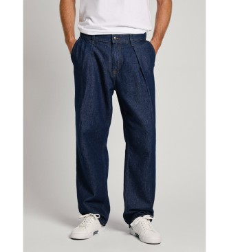 Pepe Jeans Blauwe jeans met losse pasvorm en lage taille