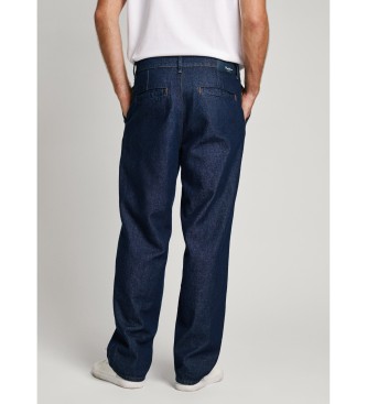 Pepe Jeans Blauwe jeans met losse pasvorm en lage taille