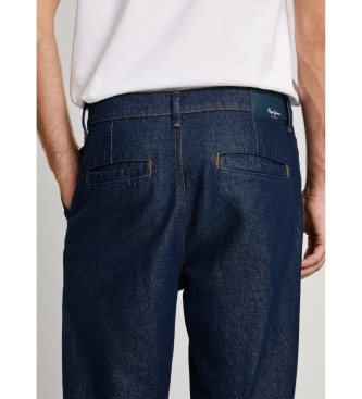 Pepe Jeans Blauwe jeans met losse pasvorm en lage taille