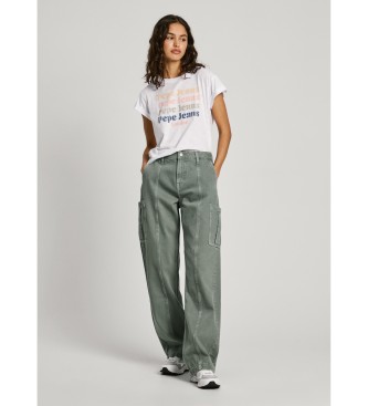 Pepe Jeans Loose St Jeans Hw Clr verde