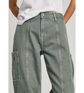 Pepe Jeans Loose St Jeans Hw Clr verde