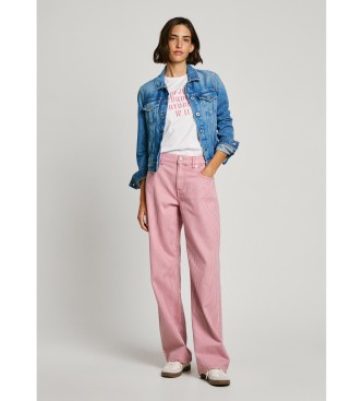 Pepe Jeans Jeans a righe rosa dalla vestibilit ampia