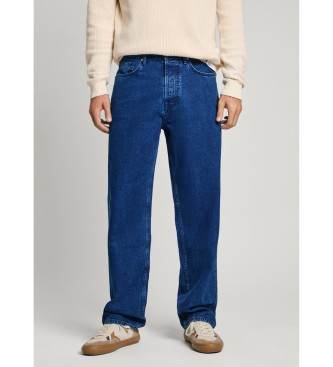 Pepe Jeans Blauwe jeans met losse pasvorm en lage taille