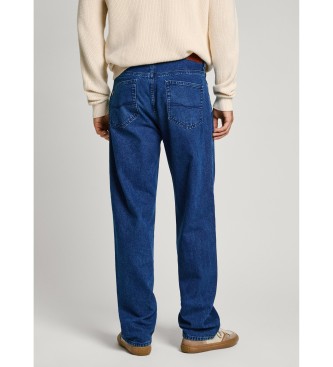 Pepe Jeans Blauwe jeans met losse pasvorm en lage taille