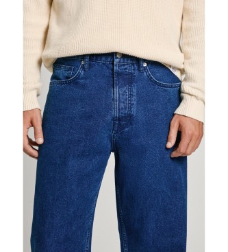 Pepe Jeans Blauwe jeans met losse pasvorm en lage taille