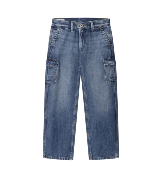 Pepe Jeans Jeans Loose Denim Cargo blauw