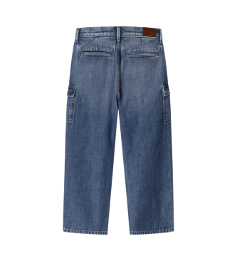 Pepe Jeans Jeans Loose Denim Cargo blauw