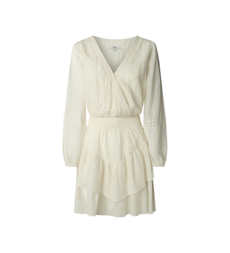 Pepe Jeans Lorenza-kjole hvid