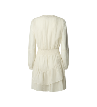 Pepe Jeans Lorenza-kjole hvid