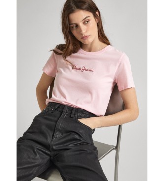 Pepe Jeans T-shirt Lorette cor-de-rosa