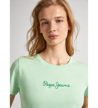 Pepe Jeans Koszulka Lorette zielona